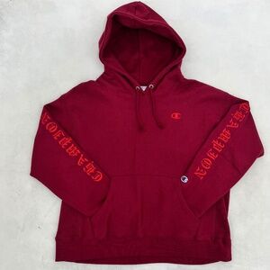 Champion Reverse Weave Unisex Size L Pullover‎ Hoodie Burgundy Kangaroo Pocket
